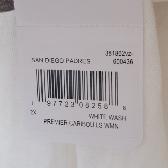 47 Womens San Diego Padres 2X Caribou Long Sleeve Shirt NWT Baseball 100% Cotton - Picture 14 of 15
